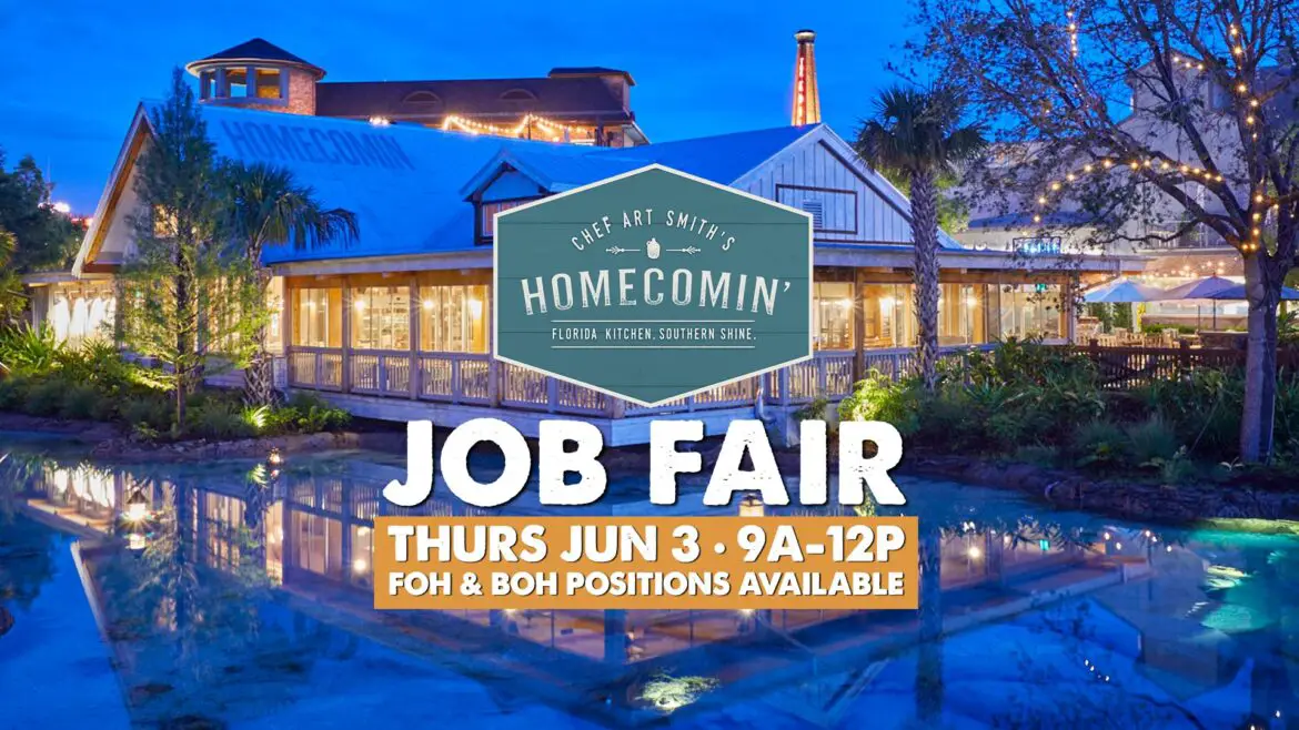 Homecomin’ in Disney Springs is hosting a job fair this Thursday!