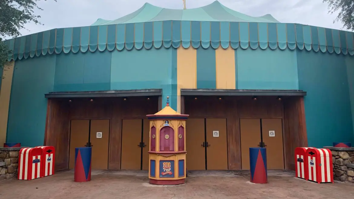 Sign Removed From Big Top Souvenirs in the Magic Kingdom