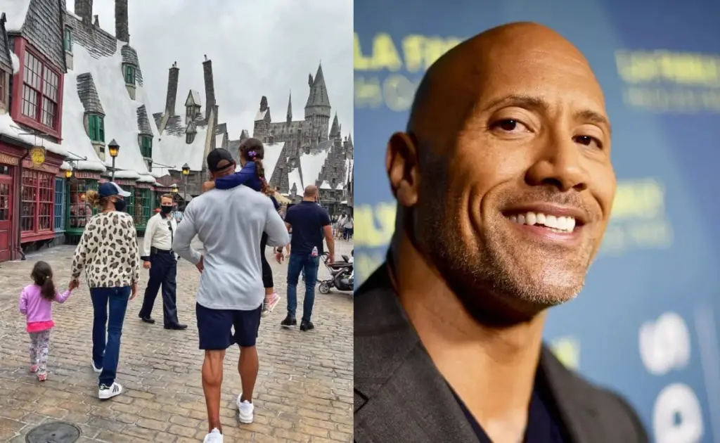 The Rock visits the Wizarding World of Harry Potter