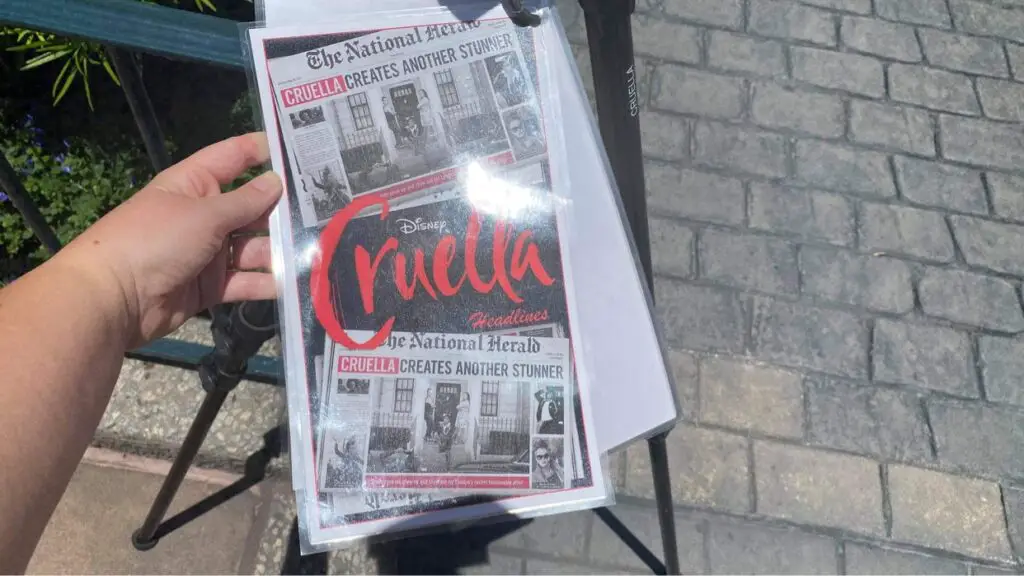 New Cruella Photopass in Epcot
