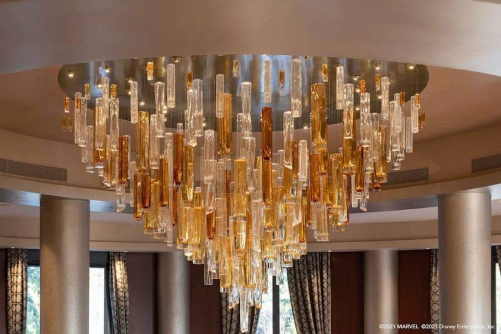 First look at the Iconic Chandelier at Disney’s Hotel New York