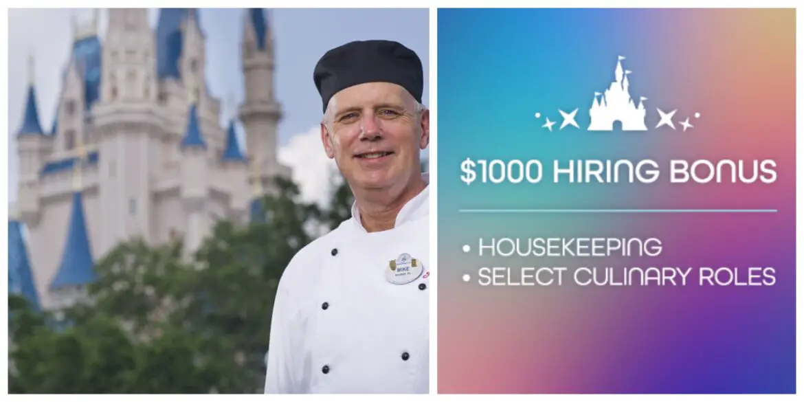 Disney World is hiring and Offering $1,000 Sign-on Bonuses