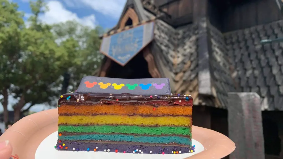 Epcot’s Kringle Bakeri Og Kafe Celebrates Pride Month With A Delicious Rainbow Cake!
