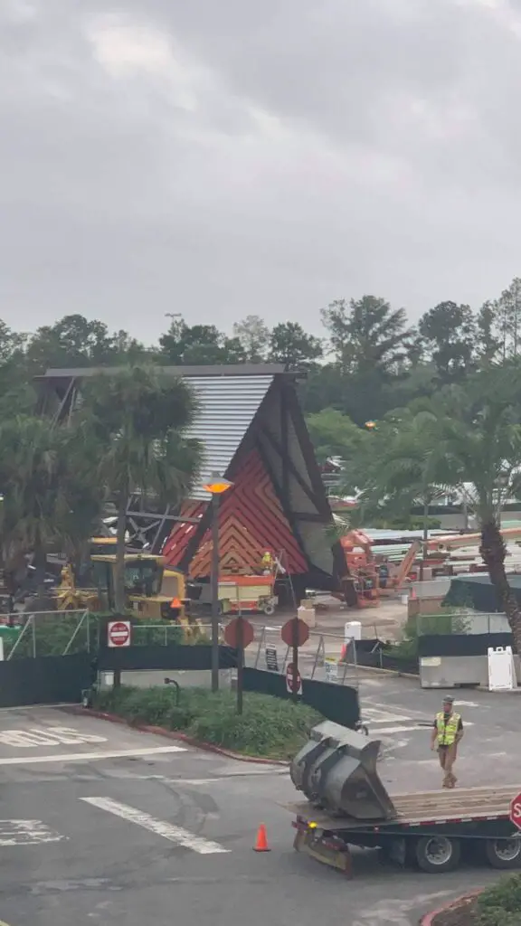 Work continues on the Great Ceremonial House at the Polynesian Resort