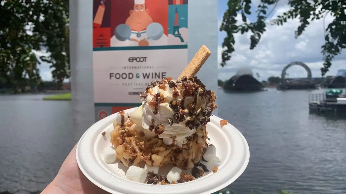 Mini Candied Bacon S’mores Funnel Cake wows guests at Epcot Food & Wine Festival