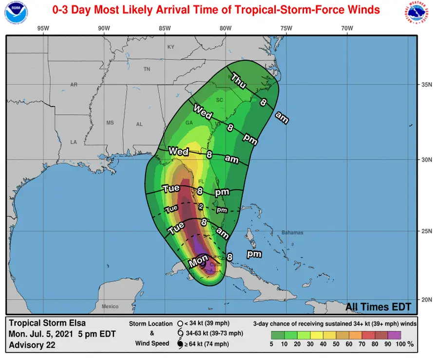 Tropical Storm Elsa expected to strengthen before hitting Florida