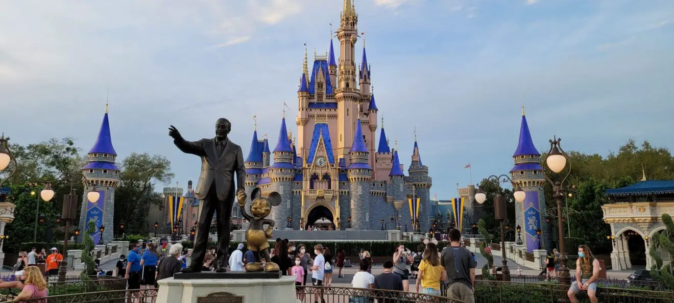 Walt Disney Statue in the Magic Kingdom is being refurbished for the ...