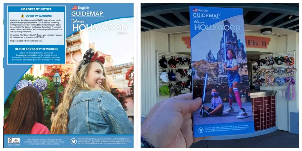 Hollywood Studios changes park map to feature guest without a face mask