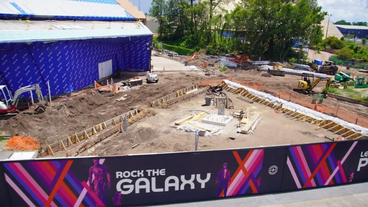 Guardians of the Galaxy Cosmic Rewind Construction from the Epcot Monorail