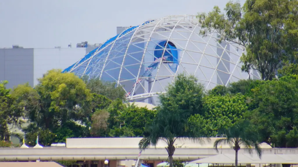 work being done on Tron Lightcycle Run