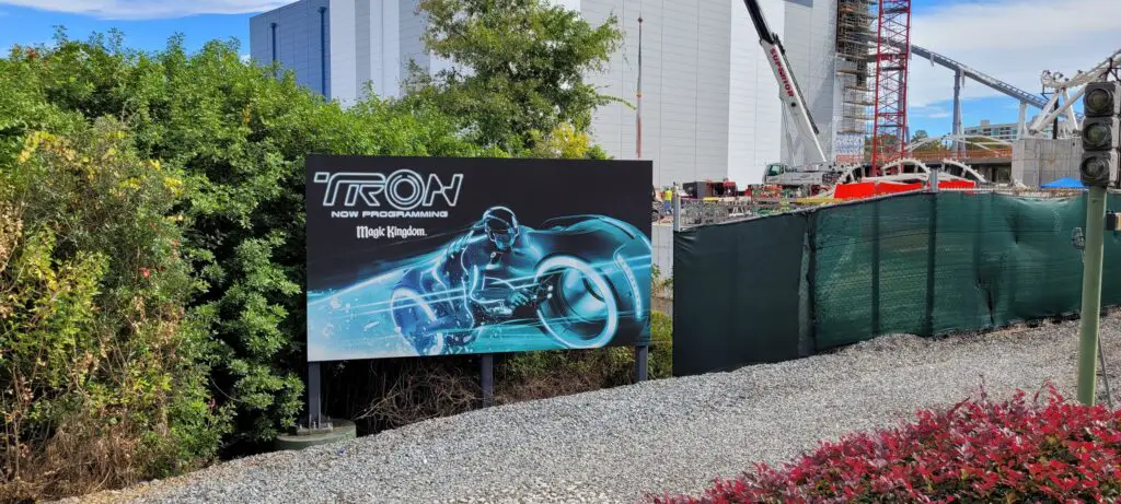 Construction Continues on Tron Lightcycle Run in the Magic Kingdom
