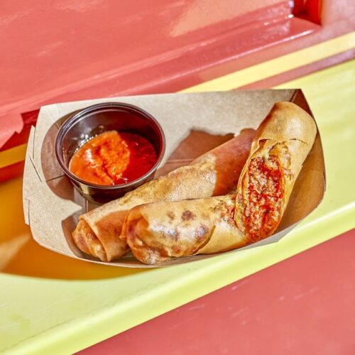 Pepperoni Pizza Spring Rolls