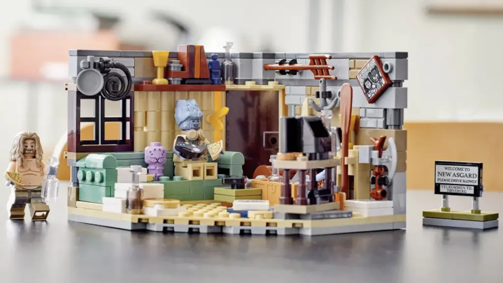 New LEGO set featuring Thor's Home in New Asgard with Thor, Korg, and Miek