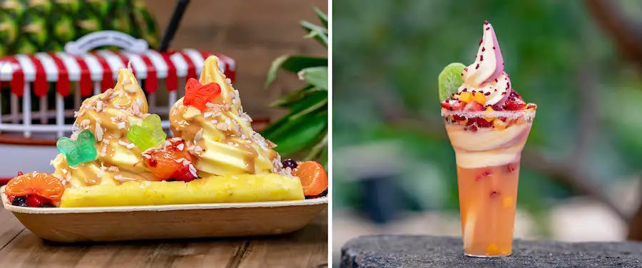 The many different flavors of Dole Whips available at the Disney Parks & Resorts