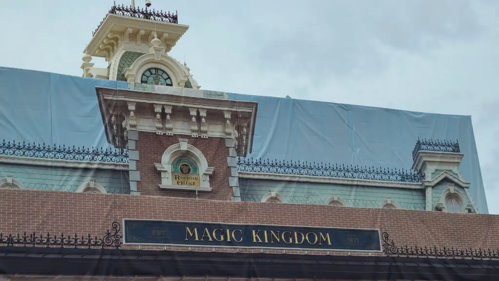 Magic Kingdom Train Station scrims removed