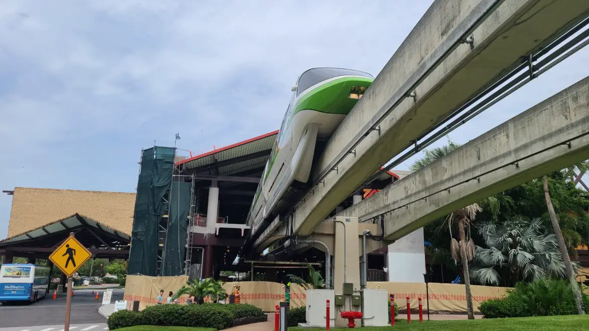 Construction is progressing fast on Disney’s Polynesian Resort Monorail Station