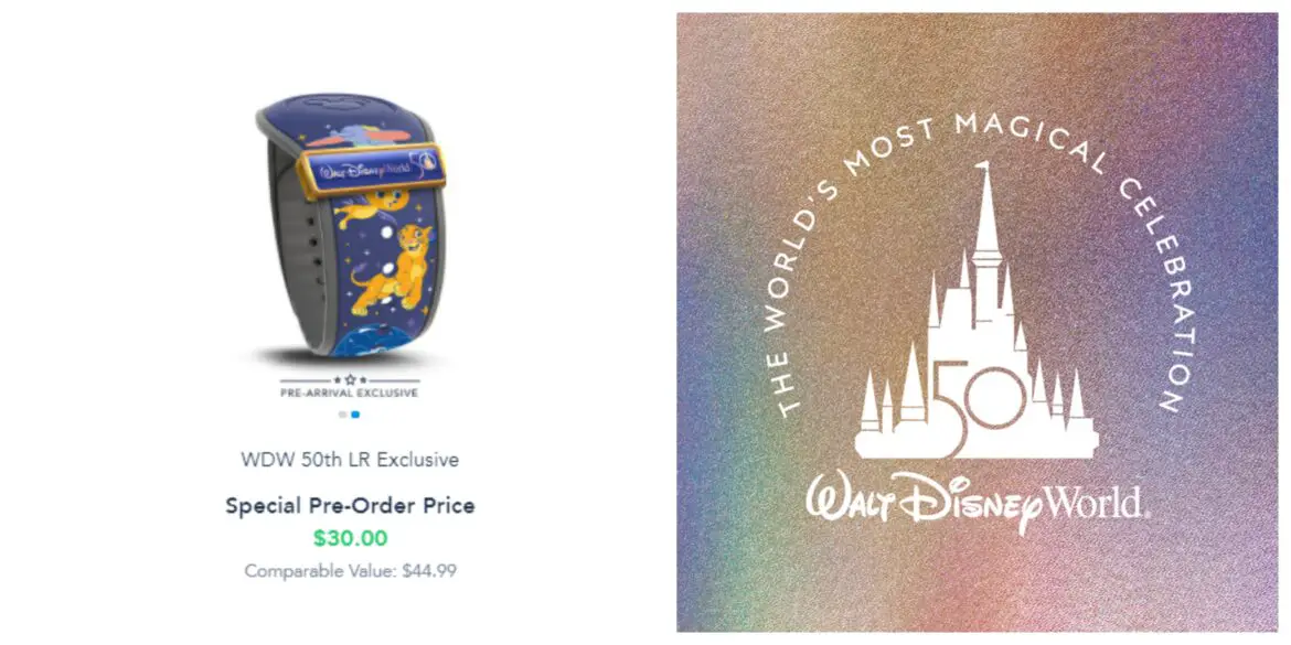 New Walt Disney World 50th Anniversary Magic Band pre-order available now