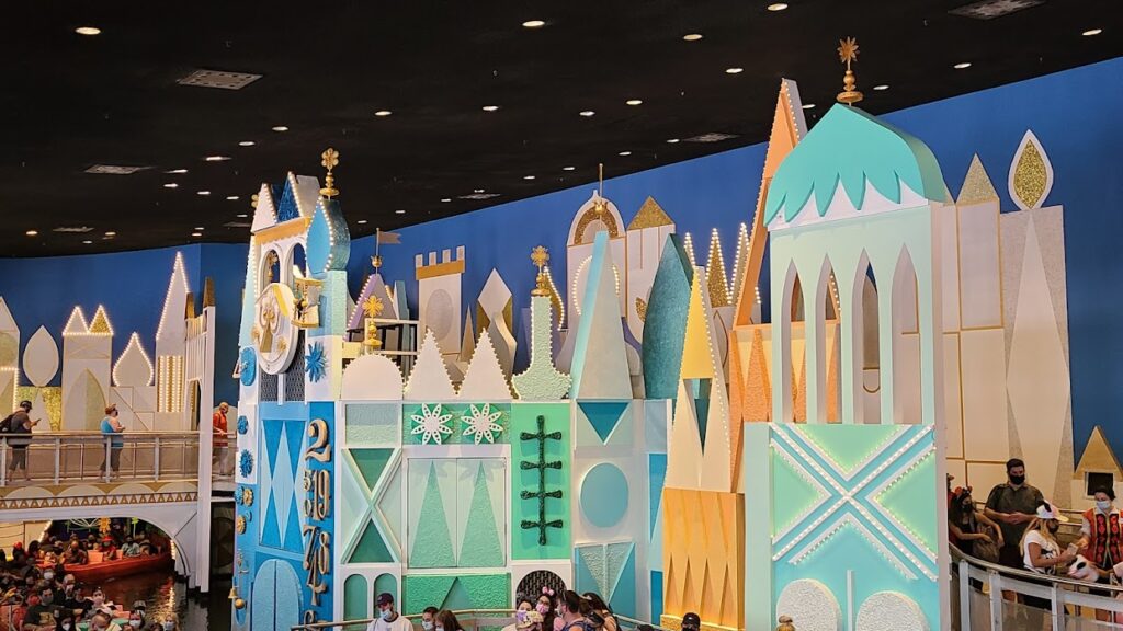 Painting on It's a Small World almost complete in the Magic Kingdom