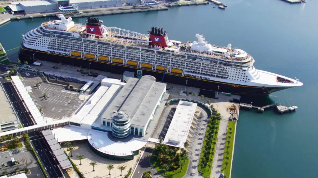 The Disney Dream prepares for cruising to return at Port Canaveral