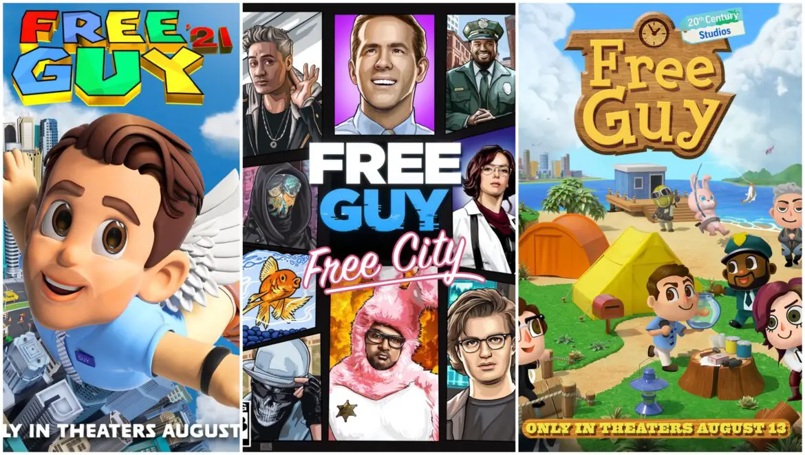 New Posters Feature ‘Free Guy’ Cast in Popular Video Games DOOM, Animal Crossing, Super Mario 64, and More