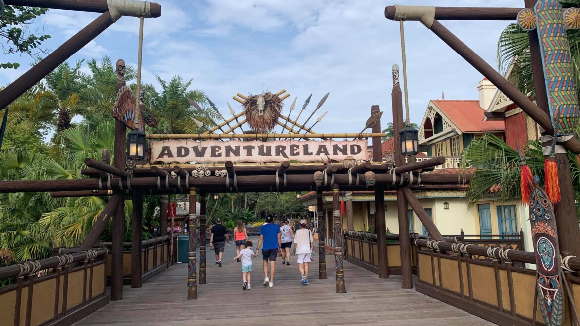 Bridge to Adventureland in the Magic Kingdom gets an updated look