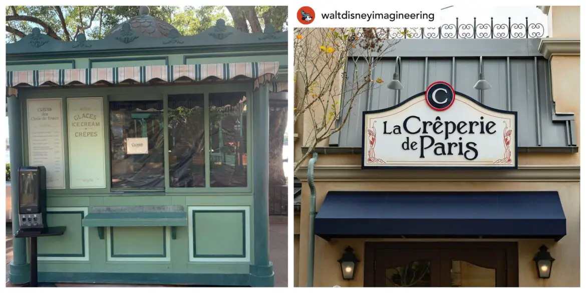 Les Crepes kiosk closing in Epcot as they prepare to move locations