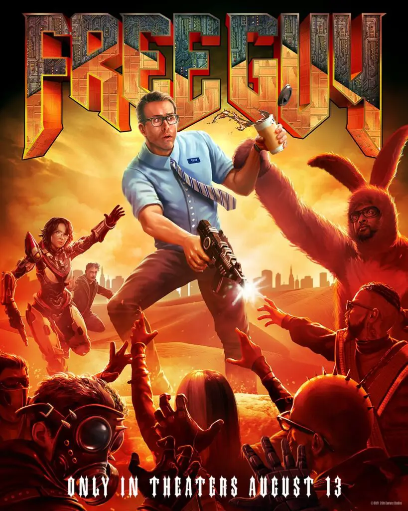 New Posters Feature 'Free Guy' Cast in Popular Video Games DOOM, Animal Crossing, Super Mario 64, and More