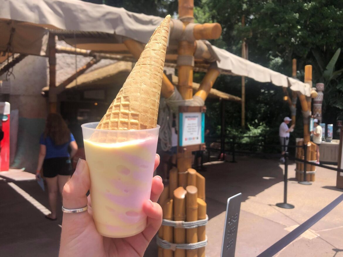 Try the Watermelon Dole Whip Frozen Treat at the Refreshment Outpost in EPCOT