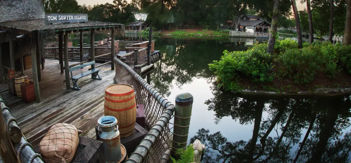 Tom Sawyer Island was evacuated yesterday due to a suspicious person