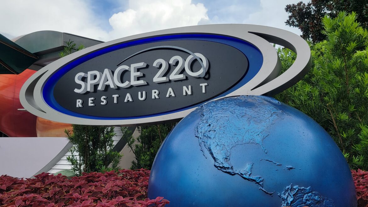 New Signage installed for Space 220 Restaurant in Epcot