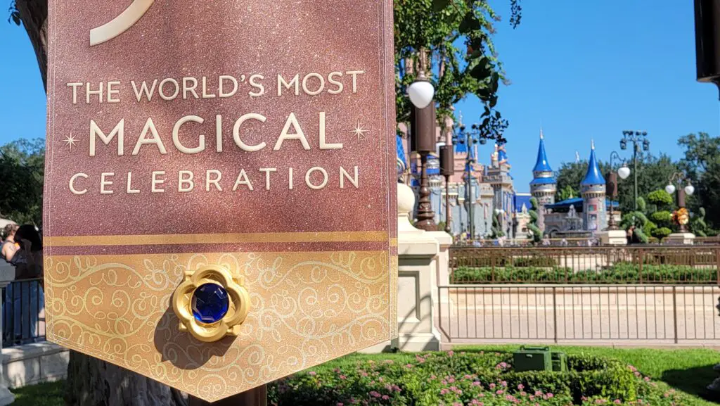 Jewels added to Disney World 50th Anniversary Banners