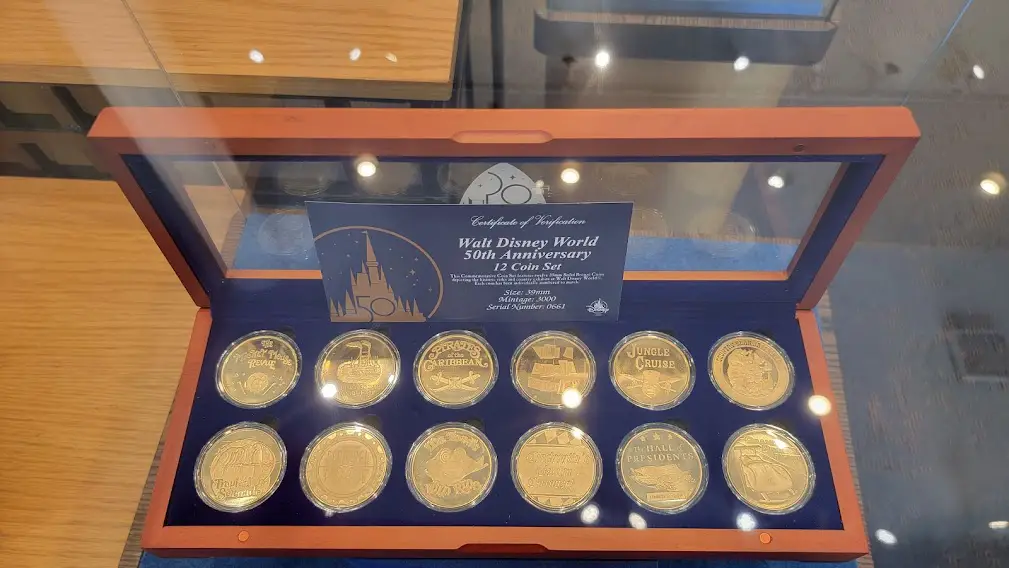 Disney's 50th Anniversary Gold Coins and Ticket