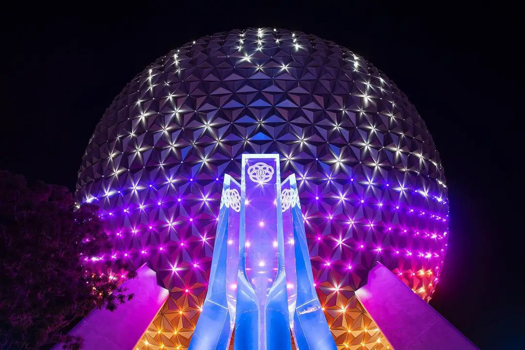 First look at new Spaceship Earth ‘Beacons of Magic’ Lighting in Epcot