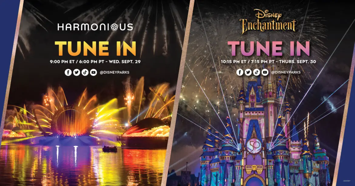 Disney hosting live streams of Harmonious and Disney Enchantment Next Week!