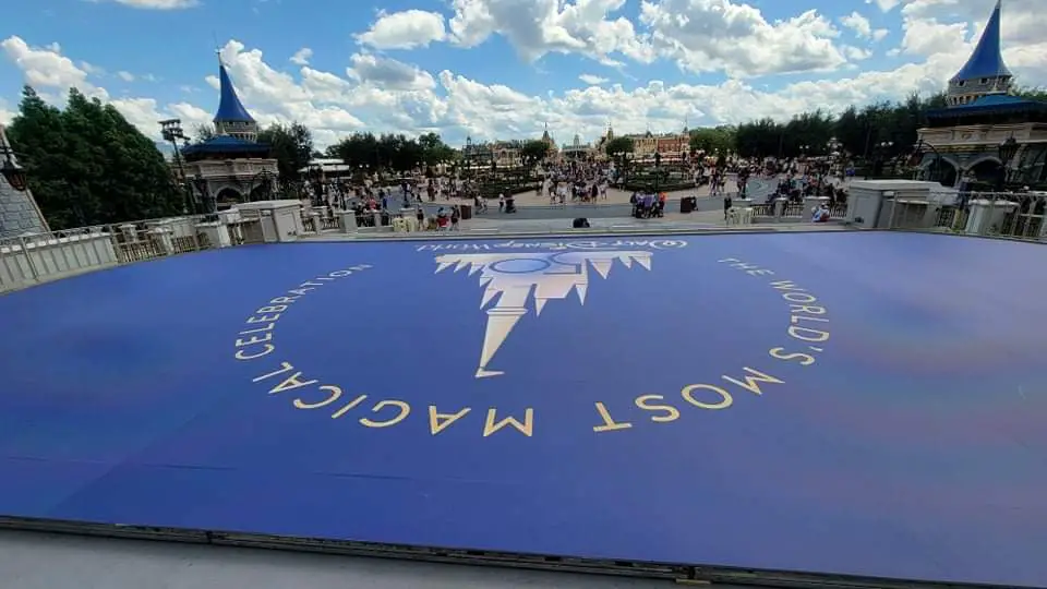 Magic Kingdom's 50th Anniversary Stage being built ahead of Anniversary