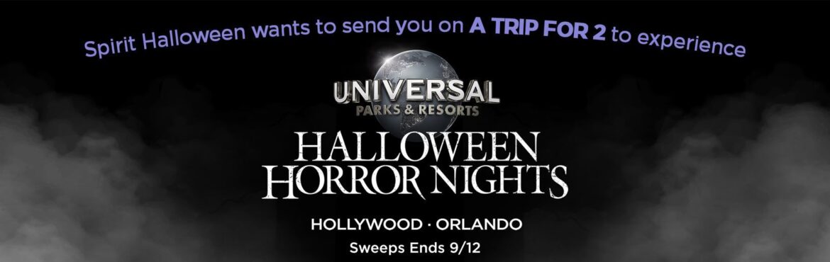 Spirit Halloween offering a free trip for 2 to experience Halloween Horror Nights