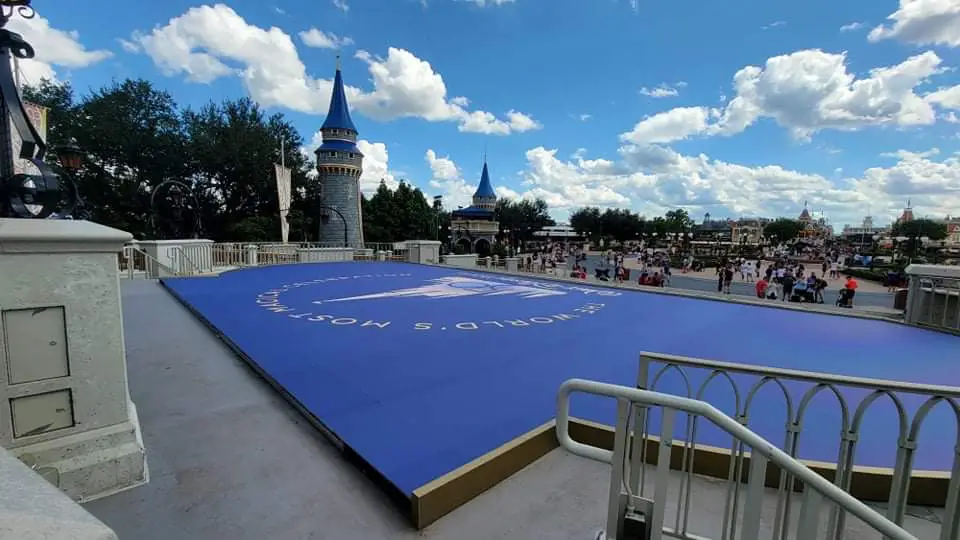 Magic Kingdom's 50th Anniversary Stage being built ahead of Anniversary