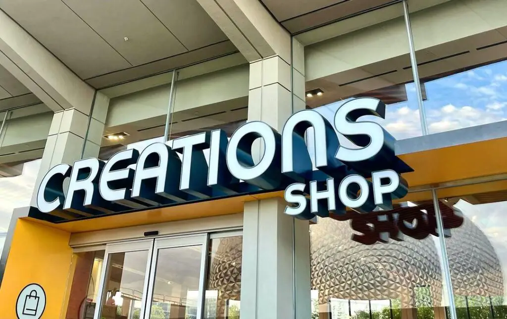 First Look at the sign for Epcot's Creations Shop