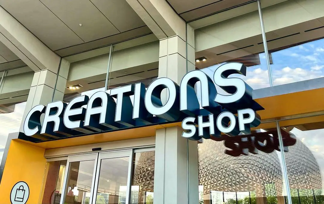 First Look at the sign for Epcot’s Creations Shop