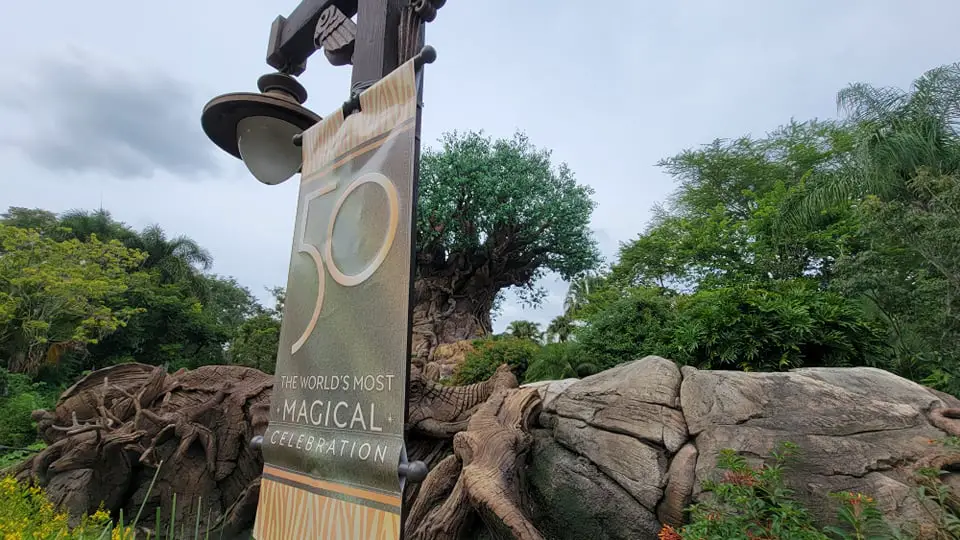 50th Anniversary Banners Now on Display in Disney's Animal Kingdom