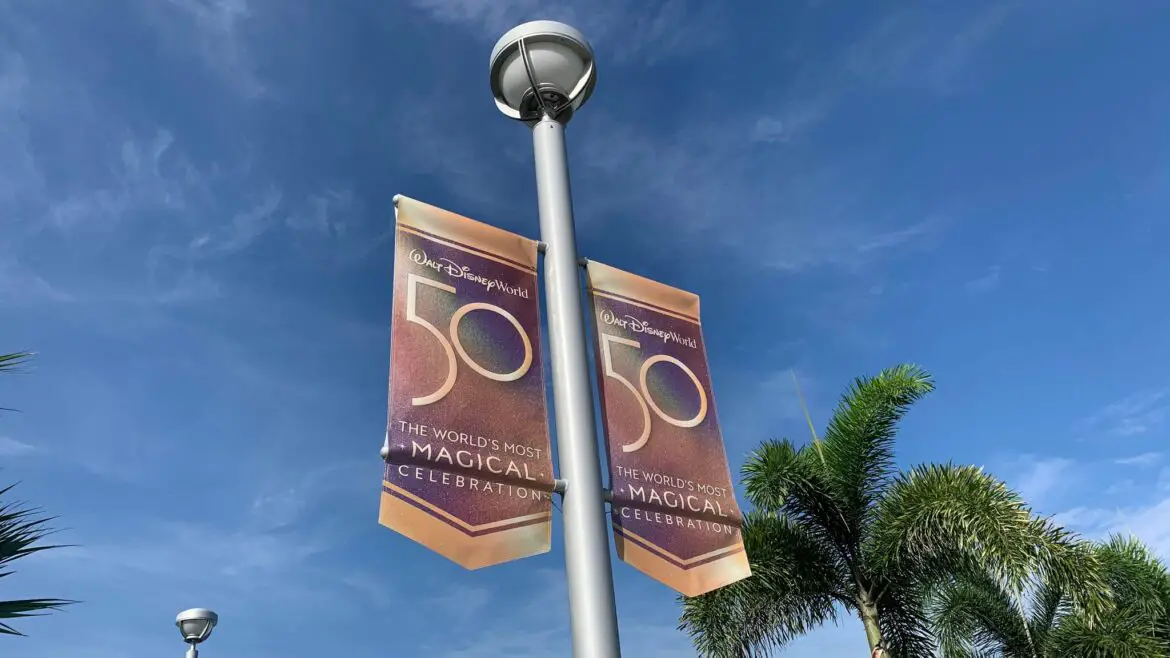 Disney World 50th Anniversary Banners Now Up at Hollywood Studios