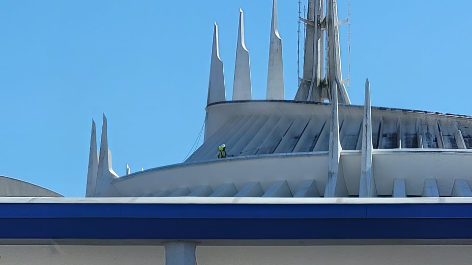 Space Mountain Exterior Being Cleaned for the 50th Anniversary