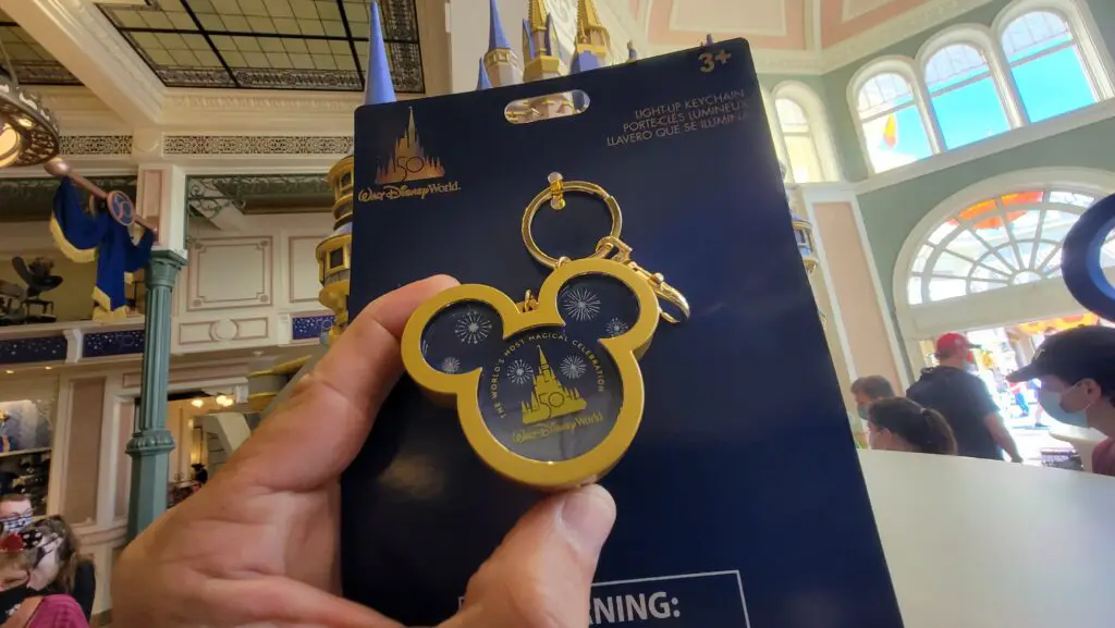 New 50th Anniversary Light-Up Keychain found in the Magic Kingdom