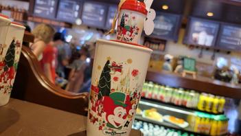 Disney World Starbucks Vintage Style Holiday Christmas Travel