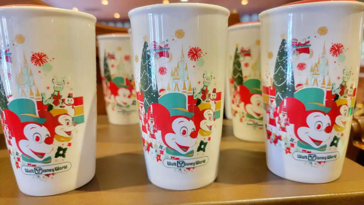 New Vintage Starbucks Christmas Tumbler and Ornament at Walt Disney World
