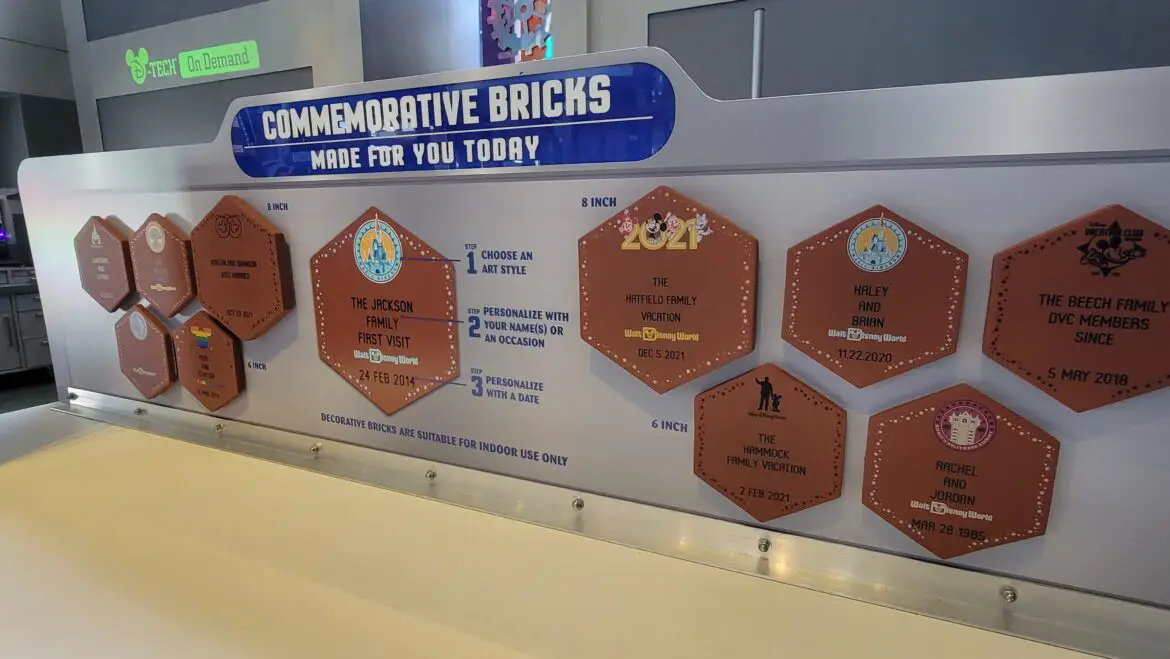 New Commemorative Brick options now available at the Magic Kingdom