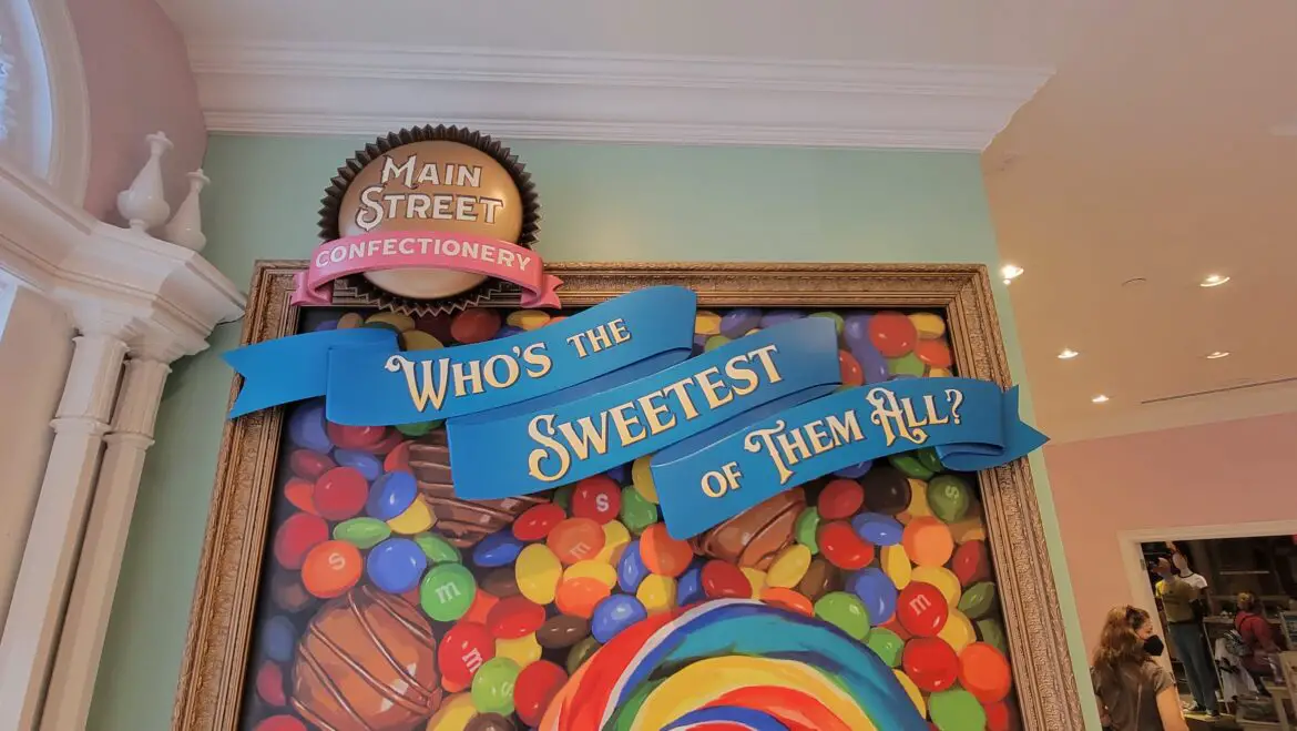 New Candy Selfie Wall inside Main Street Confectionery in Magic Kingdom