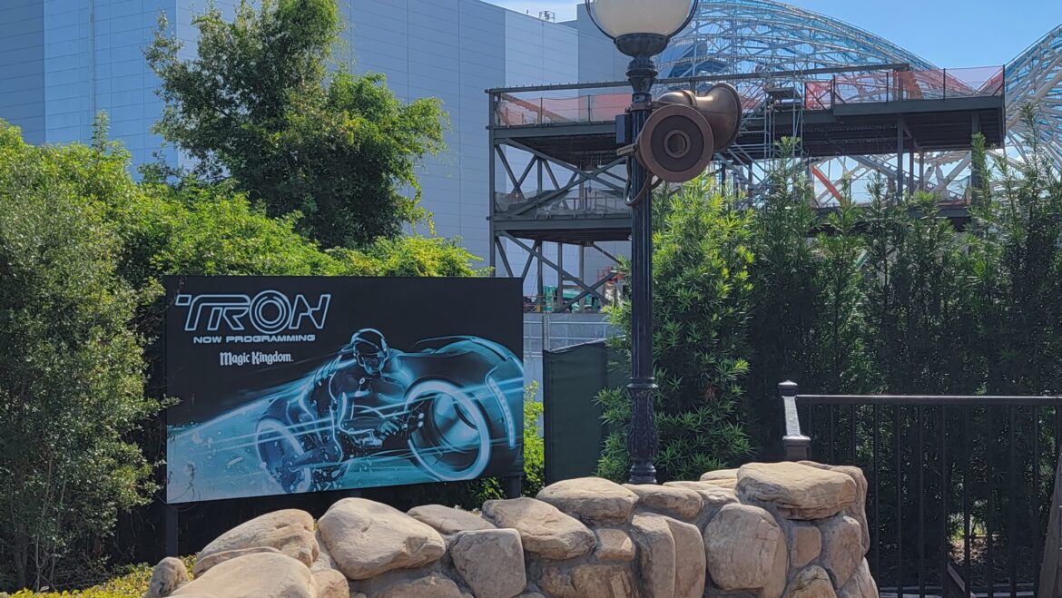 Construction update for Tron Lightcycle Run in the Magic Kingdom