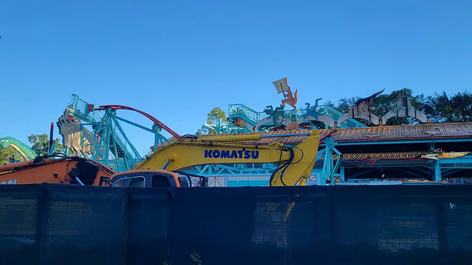Primeval Whirl in Disney's Animal Kingdom demolition progress