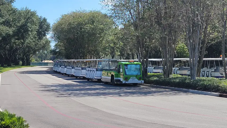 Parking Lot Trams are out in Epcot. Will they be returning to operations soon?